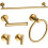 Set accesorii baie auriu periat, 5 piese 1