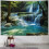 Wandteppich „Wasserfallwald, blauer Pool“ 1