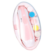 Baby Nail Care under $5! Electric Nail File Kit with Replacement Pads Safe Trimming Polishing Adjustable Speeds LED Light Quiet Operation