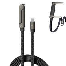 Sidomonterad telefonladdare med osynlig hållare och stativ,