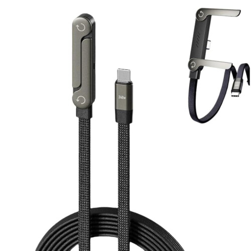 Carregador de celular lateral com suporte e apoio invisíveis.