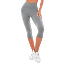 Dam Enfärgade Yogabyxor Elastiskt Midjeband Capri Sport Tight Leggings Mjölksiden Fleece Träning Atletisk S-2XL Flera Färger Finns