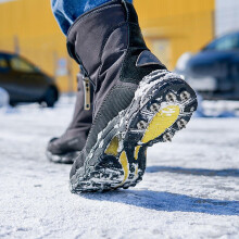 50Pcs Ice Cleats for Boots Silver Anti-Slip Shoe Spikes for Winter Hiking and Climbing