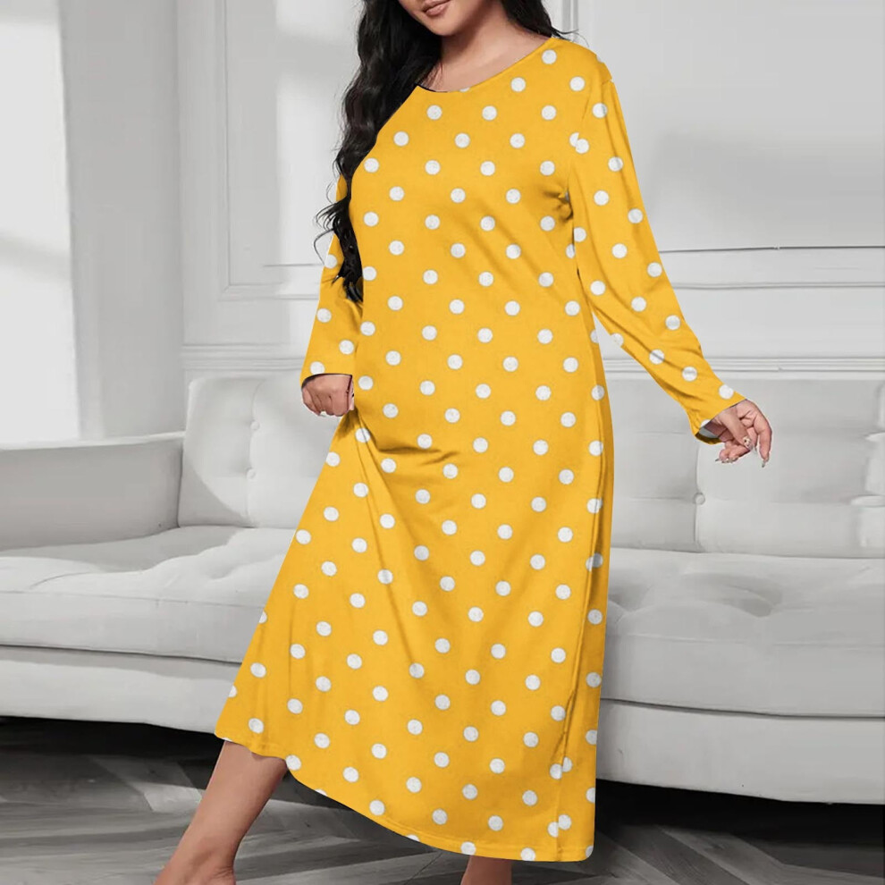 Long Nightgowns for Women Casual Loose Sleepwear Long Sleeve Sleepshirts-image-OPC-PRRW276-NEW