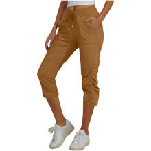 Dameleggings i nylon og spandex med 7/8 lommer, S-2XL