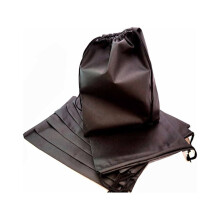 8 Pcs Drawstring Shoes Pouch Folding Bag Boot Bags Travel Black