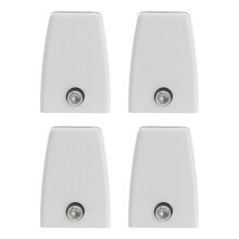 Glazen clipverdeler voor kantoorafscheiding, 4 stuks, aluminium