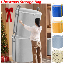 Sacs de rangement de Noël – Grands bacs pliables pour couvertures avec poignées, sacs de rangement portables pour placards et déménagements,
