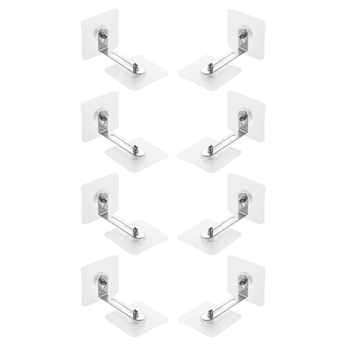 24Pièces Fixations Adhésives Perçage Durable Transparent 2