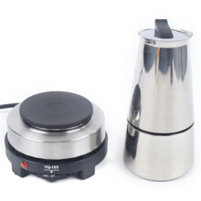 WUZSTAR Household Stainless Steel Moka Espresso Maker,Coffee Pot Percolator for Home and Cafe (6Cup(300ml))