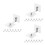 24Pièces Fixations Adhésives Perçage Durable Transparent 6
