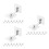 24Pièces Fixations Adhésives Perçage Durable Transparent 8