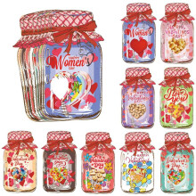 Bonbonkarten zum Valentinstag, Austauschkarten, Bonbonglas-Karten, Große Mengen, Exquisite Bonbonglas-Grußkarten für Paare Als Belohnung