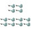 12Pcs Green Iron Tablecloth Clips Bird Design for Secure Use At Events 2