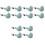 12Pcs Green Iron Tablecloth Clips Bird Design for Secure Use At Events 3
