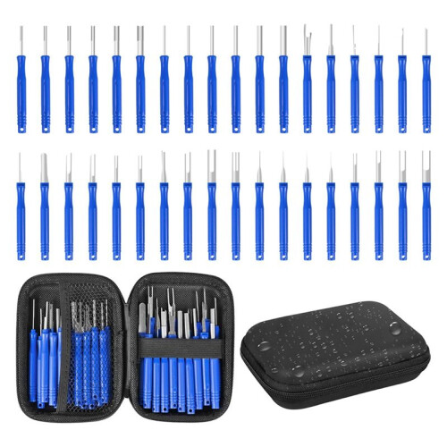 Terminal Removal Tool Kit 36 Pcs Depinning Tool Electrical Connector Pin Removal Tool Kit Pin Extractor Tool Set
