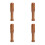 4Pièces Ail Bois Marron Pilon Cuisine Maison 6