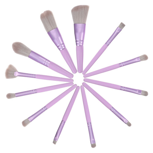 Σετ πινέλων μακιγιάζ ταξιδιού OUNONA Purple