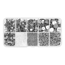 1650pcs Stainless Steel Earring Posts and Backs for DIY Jewelry Making