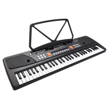 61-Key Rechargeable Electronic Keyboard for Kids, Compatible with Microphone, LED Display, 16 Tones, 10 Rhythms, Dual Speakers