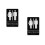 2Pièces Braille Adhésif Wc Neutre En Noir 8