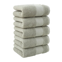 Lot de 5 serviettes de toilette en coton vert