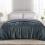 King Size Fleece Blanket 90x108 Inch Grey Blue 1