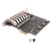 SSU PCIe to USB 3.2 Gen 2 Card 8-Port (6X Type-A +2X Type-C) Converter PCIE Splitter VIA+ Chip for Desktop Computer