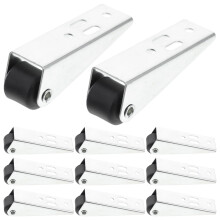 Worgeous 12 Pcs Sliding Hardware for Cabinets Distribution Accessories Shower Rod Ring Silver