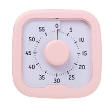Tyst Visuell Timer 60-Minuters Stoppur Väckarklocka Nedräkningstimer med Stativ Visualisering Köksmatlagningstimer Rosa