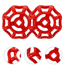 Worgeous5Pcs Manija de grifo exterior roja con volante universal Manijas de repuesto para válvula de compuerta de manguera