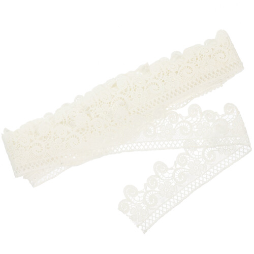 2Pièces Accessoire Dentelle Beige DIY Ruban Pour Décor Couture 2
