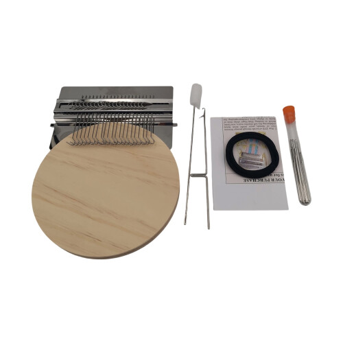 PatchMaker 2.0 Loom Knitting Kit for Beginners – Mini Portable Darning Loom, 21-Hook Patchwork Weaving Tool Set (Compatible with PatchMaker)