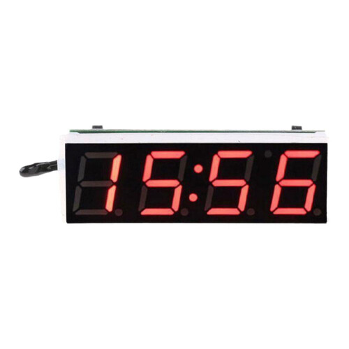Mini Car Digital Clock Thermometer Voltmeter 3-IN-1 Luminous Vehicle Clock