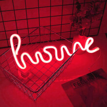 LED Neon Light, Home Word Neon Light Battery/USB Operated Wall Decorative Night Light for Home Party Bar Christmas Wedding