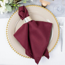 BalsaCircle5 Nappe de table premium bordeaux en polyester 50 x 50 cm, serviettes de table, articles de décoration pour fêtes et réceptions