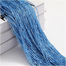 Glitter Fringe String Curtains 79x39 Inch, Tassel Strip Crystal Beaded Door Window Room Divider for Wedding Party Decor (Blue)