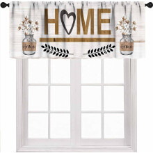Rideaux à cantonnière rustiques à motif cerf, 137 x 46 cm, style ferme, chasse au wapiti, pour cuisine, chambre, salon – 1 pièce