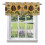 Ρετρό λινό βερνίκι Spring Sunflower Bee 54x18in, με τσέπη για κουρτινόξυλα, συμβατό με τυπικές 1