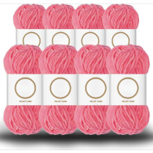 6mm Soft Chenille Yarn (1/4/8 skeins, 3.5 oz/skein), Velvet Blanket Yarn for Knitting, Crochet, Weaving – DIY Bulky Crafts