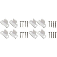 4 Sets Sliding Door Lock Barn Floor Track Guide Prevent Swinging Out Hardwares White Pom Material Man