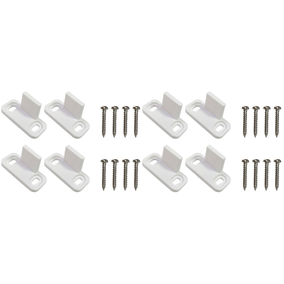 4 Sets Sliding Door Lock Barn Floor Track Guide Prevent Swinging Out Hardwares White Pom Material Man 9423501692146