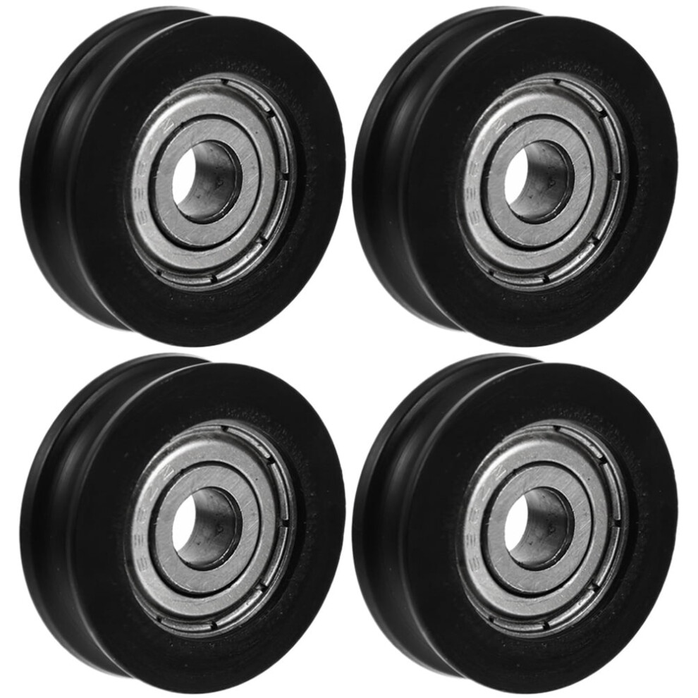 Gate Wheel 4Pcs U-Groove Pulley Roller Guide U Type Wheel For Hardware Doors Windows 9104899385833