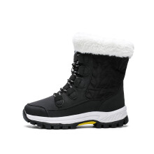 Botas de nieve para mujer, impermeables, de invierno, antideslizantes, cálidas, hasta la pantorrilla, color negro, talla 7.5.
