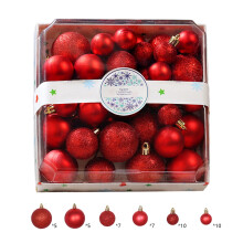 44pcs Shatterproof Christmas Ornaments Set – Red, Green, Gold, Pink 2" Balls for Xmas Tree & Party Decor