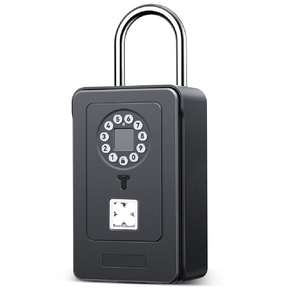 Smart Fingerprint Key Storage Box Bluetooth Wireless Password Storage Box Safe Security Anti-Theft Box,Fireproof Resistant Insulation 9499224176010