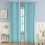 Cortinas azul-água com bolso para varão e aba traseira, 2 painéis, 52 x 72 polegadas (132 x 183 cm). 1