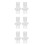 6Pcs White Iron Blind Clips Replacement Brackets for Vertical Blinds 9