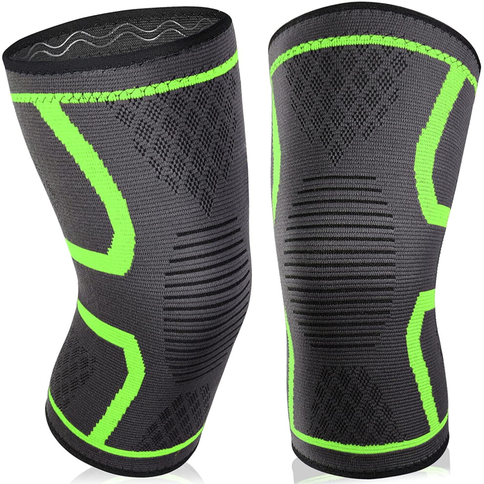 2-Pack Knee Compression Sleeves for Men & Women â Non-Slip Support for ACL, Meniscus Tear, Arthritis, Running, Basketball, Weightlifting