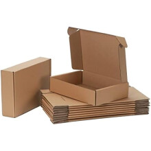 Set van 20 verzenddozen van 9x6x2 cm, gemaakt van bruin golfkarton, geschikt voor het verpakken, verzenden en zakelijk gebruik.